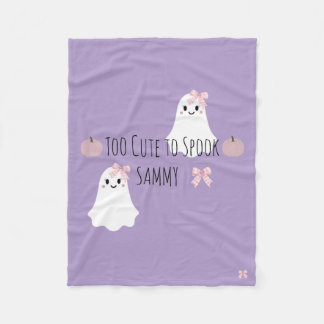 Too Cute Halloween perzonalized Baby Blanket
