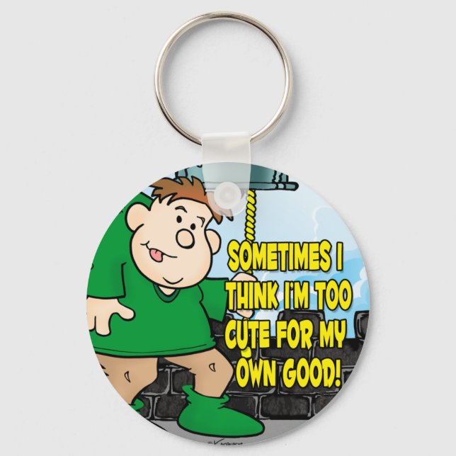 Too Cute Keychain (Front)