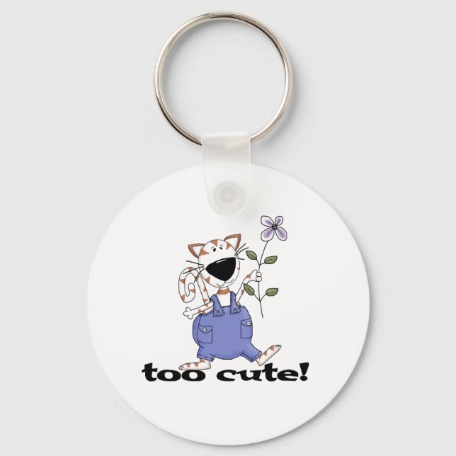 Too Cute Kitty Cat Keychain (Front)