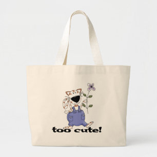 Too Cute Kitty Cat Tshirts and Gifts Large Tote Bag