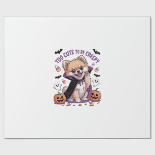 Too Cute to be Creepy Halloween Tee PNG Wrapping Paper