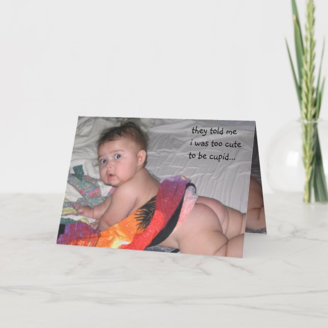  too cute to be cupid holiday card (Front)