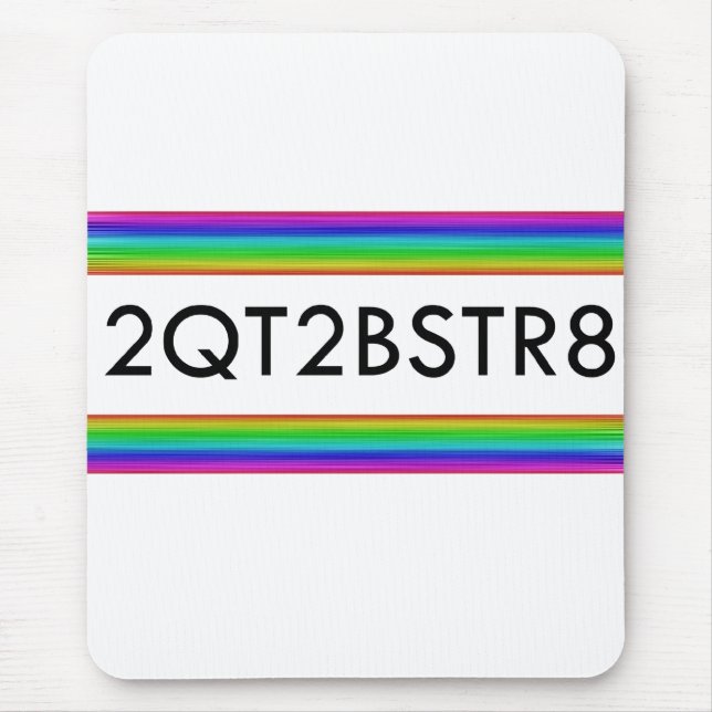Too Cute To Be Straight Mouse Pad (Front)