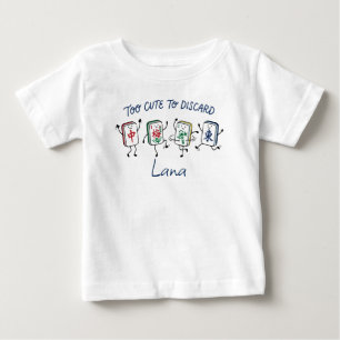 Too Cute To Discard Mahjong Custom Name  Baby T-Shirt