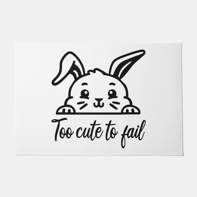 Too cute to fail doormat (Front)
