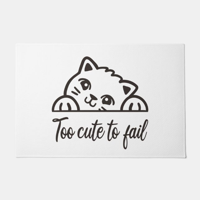 Too cute to fail doormat (Front)