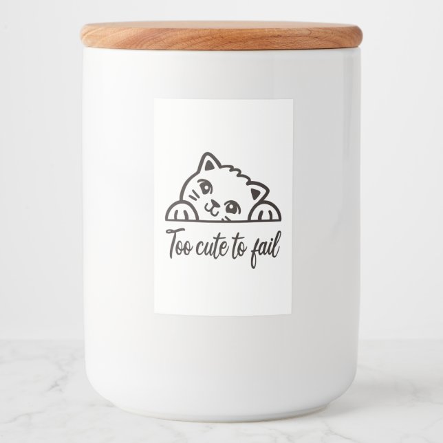 Too cute to fail food label (Front)