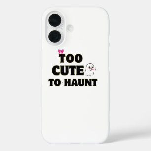 Too Cute To Haunt Cute Ghost Halloween Aesthetic iPhone 16 Case