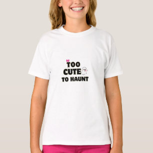 Too Cute To Haunt   Cute Ghost Halloween Aesthetic T-Shirt