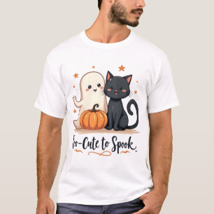 Too Cute to Spook" Adorable Halloween Trio Design T-Shirt