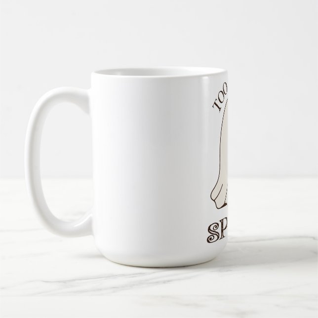 Too Cute To Spook | Aesthetic Halloween Coffee Mug (Left)