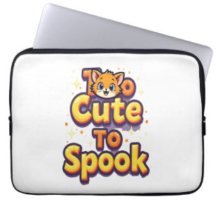 Too Cute To Spook Cat Laptop Sleeve