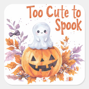 Too Cute to Spook   ExDesigner   Halloween Square Sticker