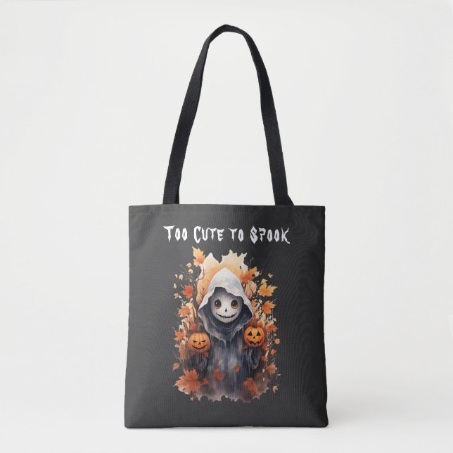 Too Cute To Spook Ghost Tote Bag (Front)