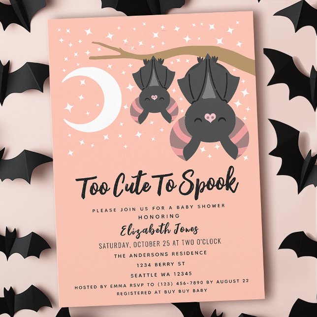 Too Cute to Spook Halloween Baby Shower Invitation (Creator Uploaded)