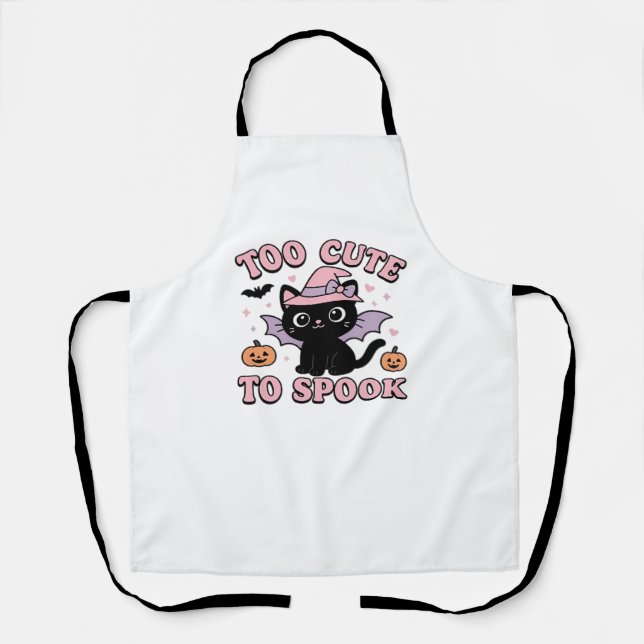 Too Cute to Spook – Halloween Cat Edition Classic  Apron (Front)