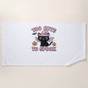Too Cute to Spook – Halloween Cat Edition Classic  Beach Towel