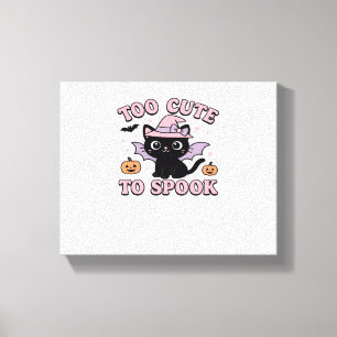 Too Cute to Spook – Halloween Cat Edition Classic  Canvas Print