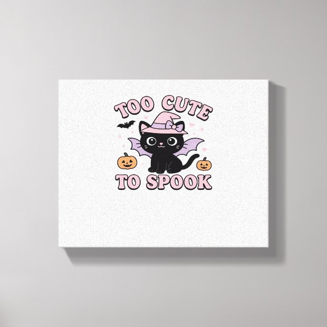 Too Cute to Spook – Halloween Cat Edition Classic  Canvas Print (Front)