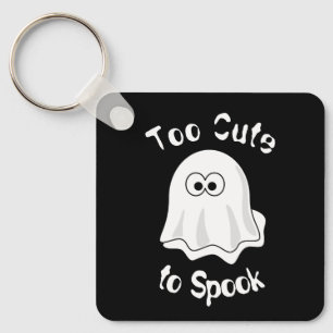"Too Cute to Spook!" Halloween Ghost Keychain