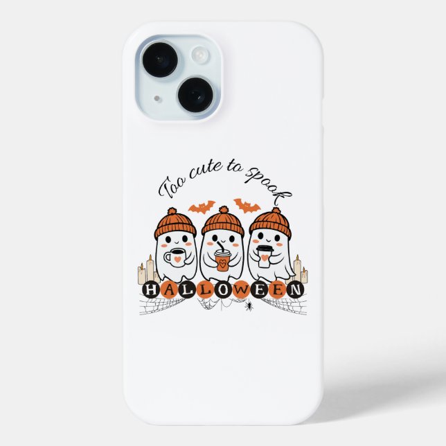 Too Cute to Spook Halloween Ghost Phone Case  (Back)