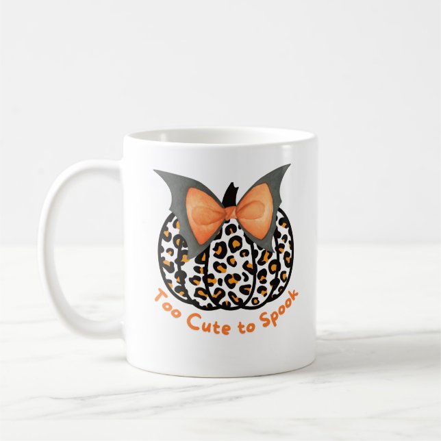 Too cute to spook Halloween Mug (Left)