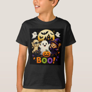 Too Cute to Spook Halloween Tee Cute Witch Ghost