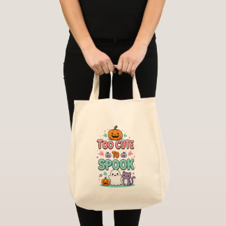 Too Cute to Spook – Kawaii Pastel Halloween Tote Bag