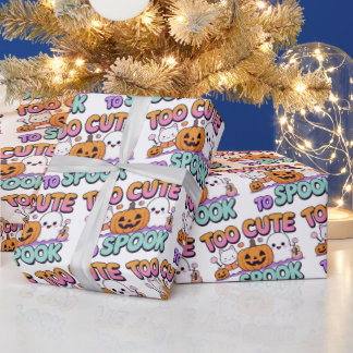 Too Cute to Spook – Kawaii Pastel Halloween Wrapping Paper