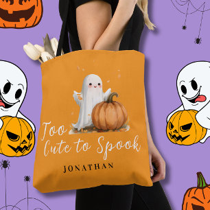 Too Cute to Spook Orange Tote Bag