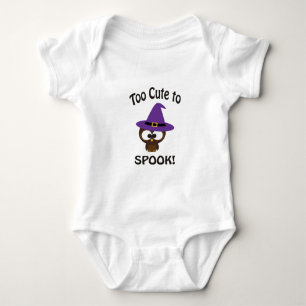 Too Cute to Spook Owl Baby Bodysuit
