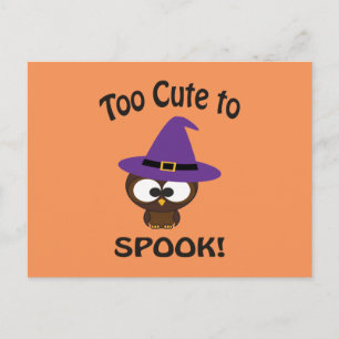 Too Cute to Spook Owl Postcard