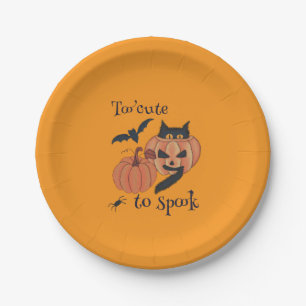 Too cute to spook paper plate