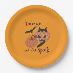 Too cute to spook paper plate