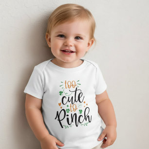 Too Cute Too Pinch St Patrick T-Shirt for Kids