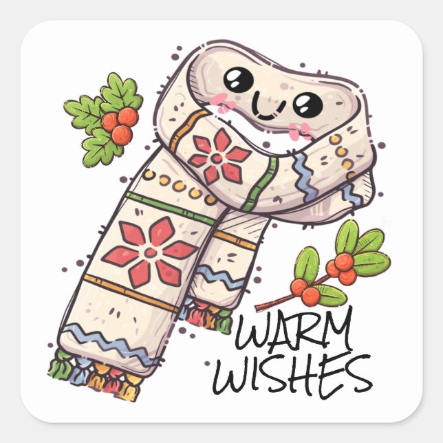 TOO CUTE WARM WISHES Sticker (Front)