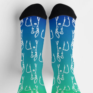 Too Cute White Italian Greyhounds Socks