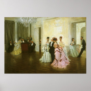 Too Early by James Tissot, Vintage Victorian Art Poster