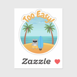 Too Easy – Aussie Koala Beach Sticker