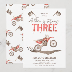 Too Fast Birthday Invitation 3rd Birthday