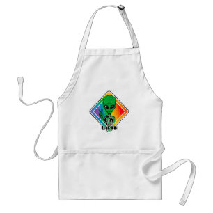 Too Gay For Earth Funny Alien UFO  Standard Apron