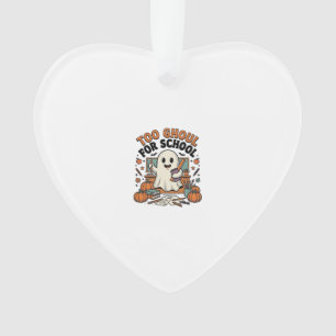 Too Ghoul For School Vintage Ghost Teacher Hallowe Ornament