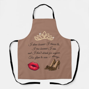 Too Glam To Care – Chic Quote  Apron