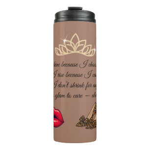 Too Glam To Care – Chic Quote  Thermal Tumbler