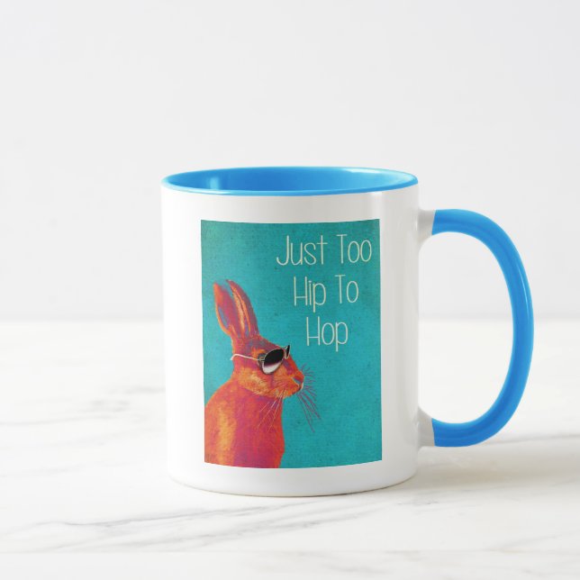 Too Hip To Hop Blue Mug (Right)