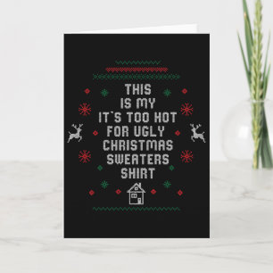 Too Hot Ugly Christmas Sweaters Funny Xmas Women M Card