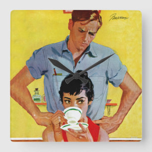 Too Late To Make Up Square Wall Clock