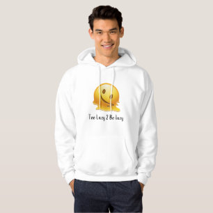  Too Lazy 2 Be Lazy – Funny Lazy Emoji Men's  Hoodie