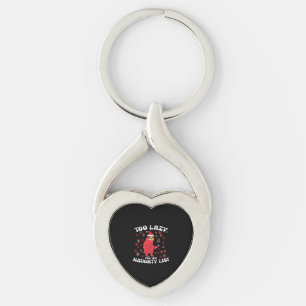 Too Lazy For The Naughty List,Funny Christmas Shir Keychain
