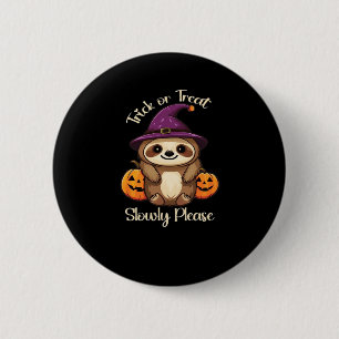 Too Lazy to be Scary Cute Halloween Sloth Classic 2 Inch Round Button